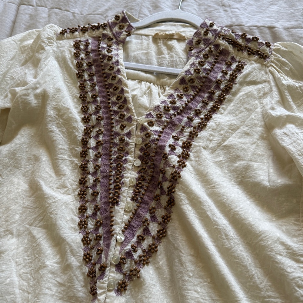 Embroidered Button Blouse - Picture 8 of 8